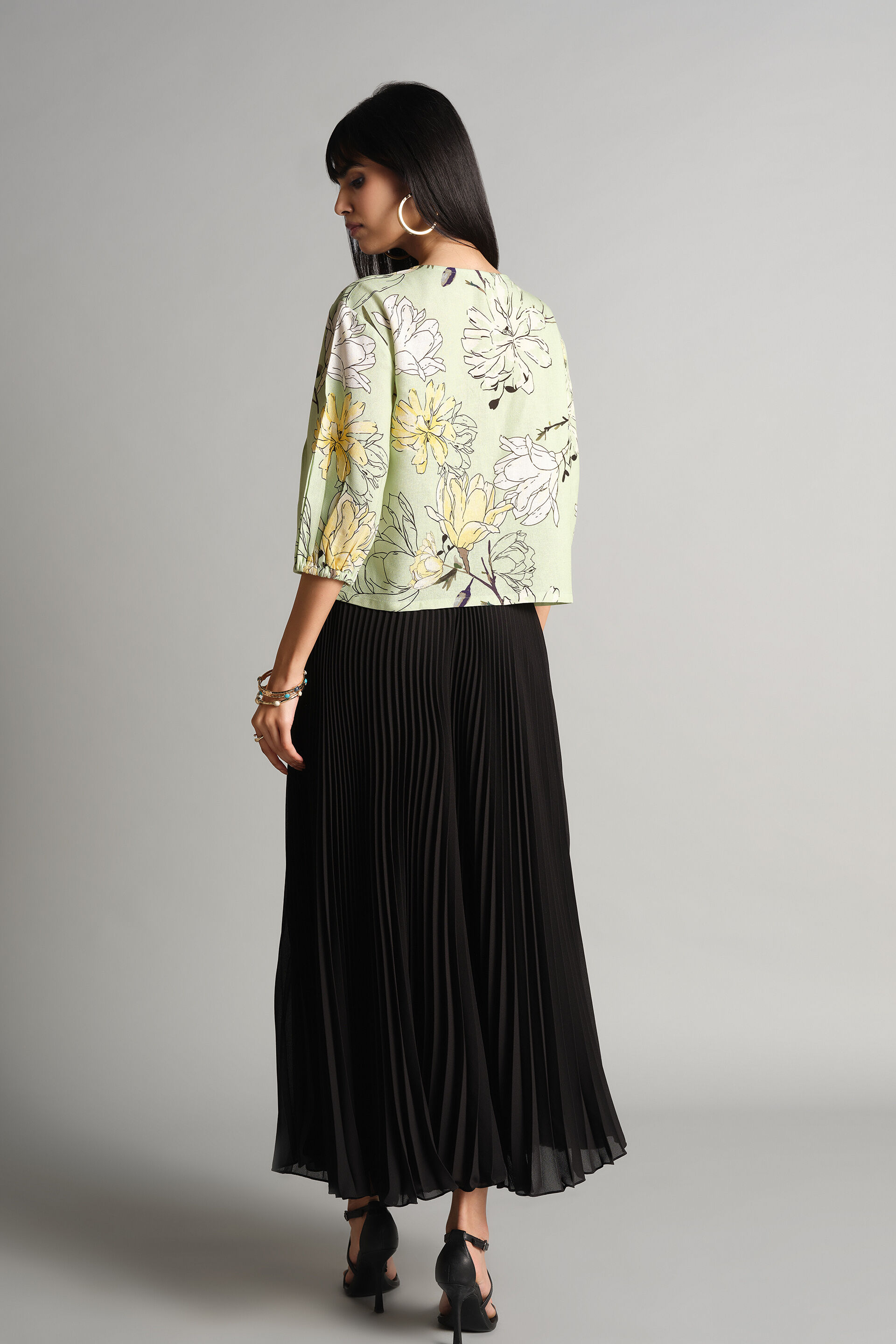 Summer Flowers Top, Mint, image 6